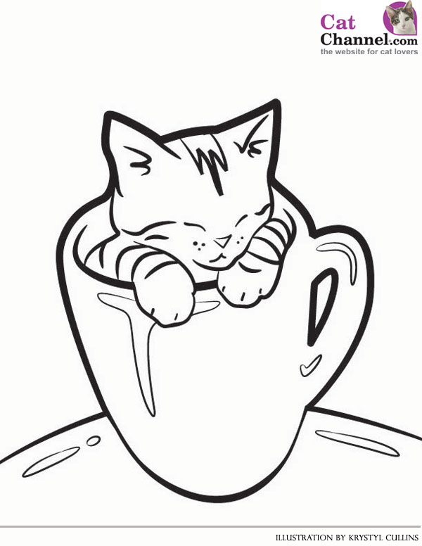 Sumptuous Design Ideas Coloring Pages Cats Cat Kitten 600x776 Sumptuous Design Ideas Coloring Pages Cats Cat Kitten