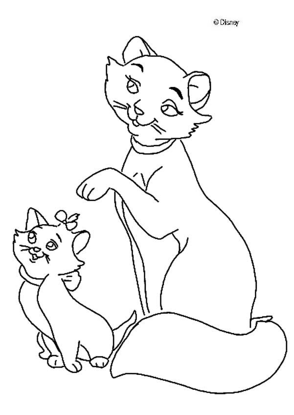 The Mother Cat And Her Kittens Coloring Pages 601x850 The Mother Cat And Her Kittens Coloring Pages