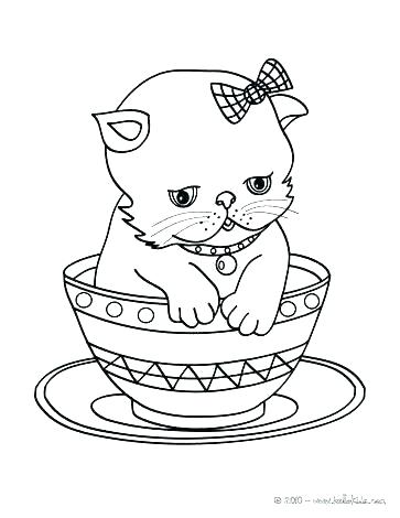 Kitten Cat Coloring Pages Print 363x470 Kitten Cat Coloring Pages Print