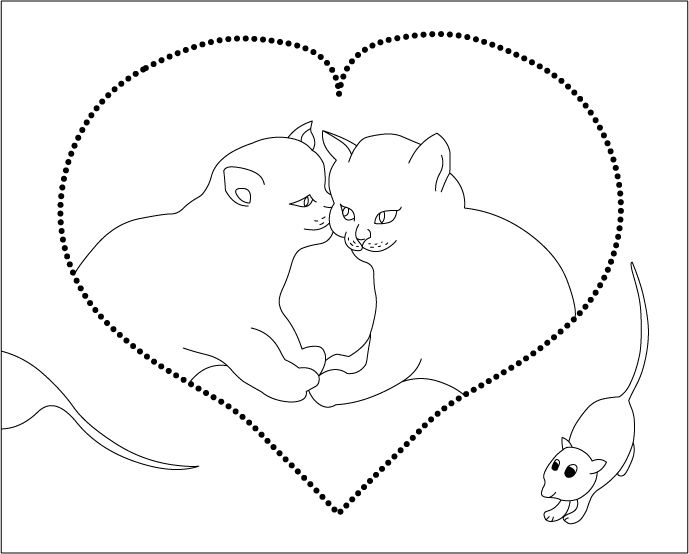 689x554 Cat Mouse Coloring Pages Embroidery Embroidery