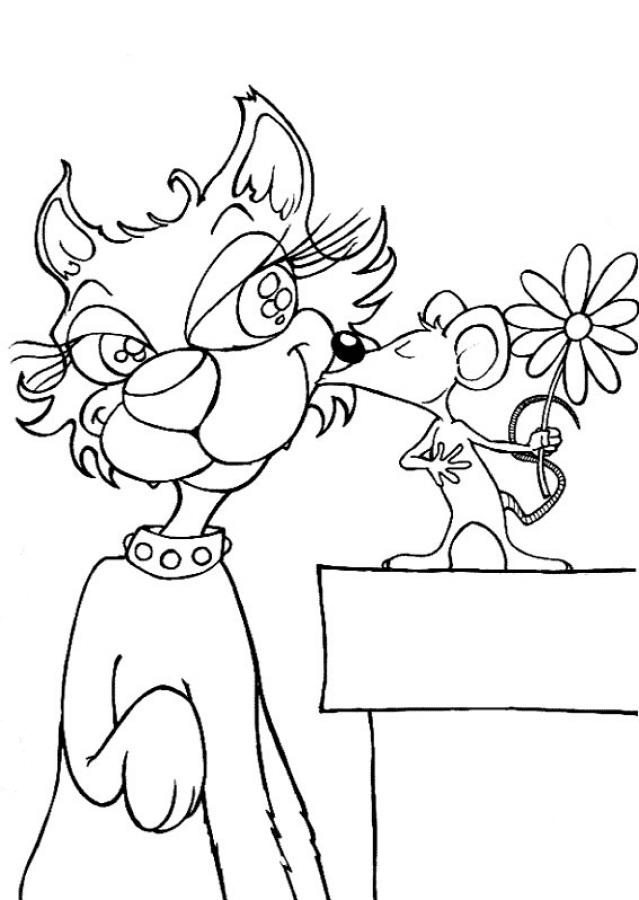 Cat And Mouse Coloring Pages at GetColorings.com | Free printable ...