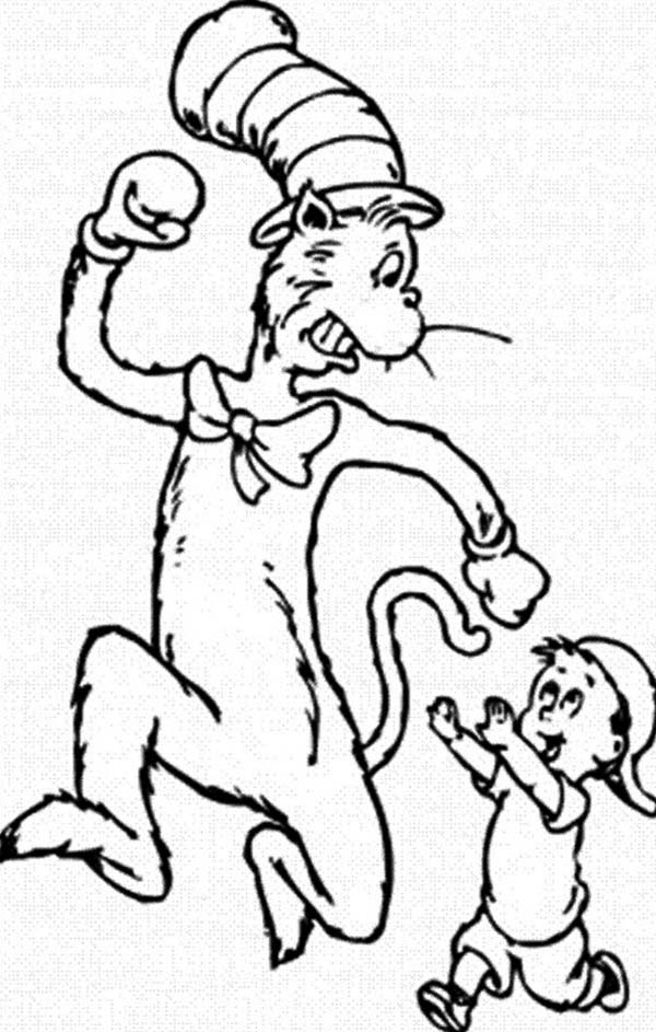 600x943 Sallys Brother Chasing The Cat In The Hat Coloring Page Color Luna