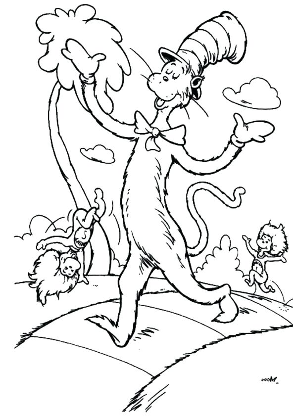 600x847 Cat In The Hat Coloring Pages Beautiful Hat Coloring Page Fee Cat