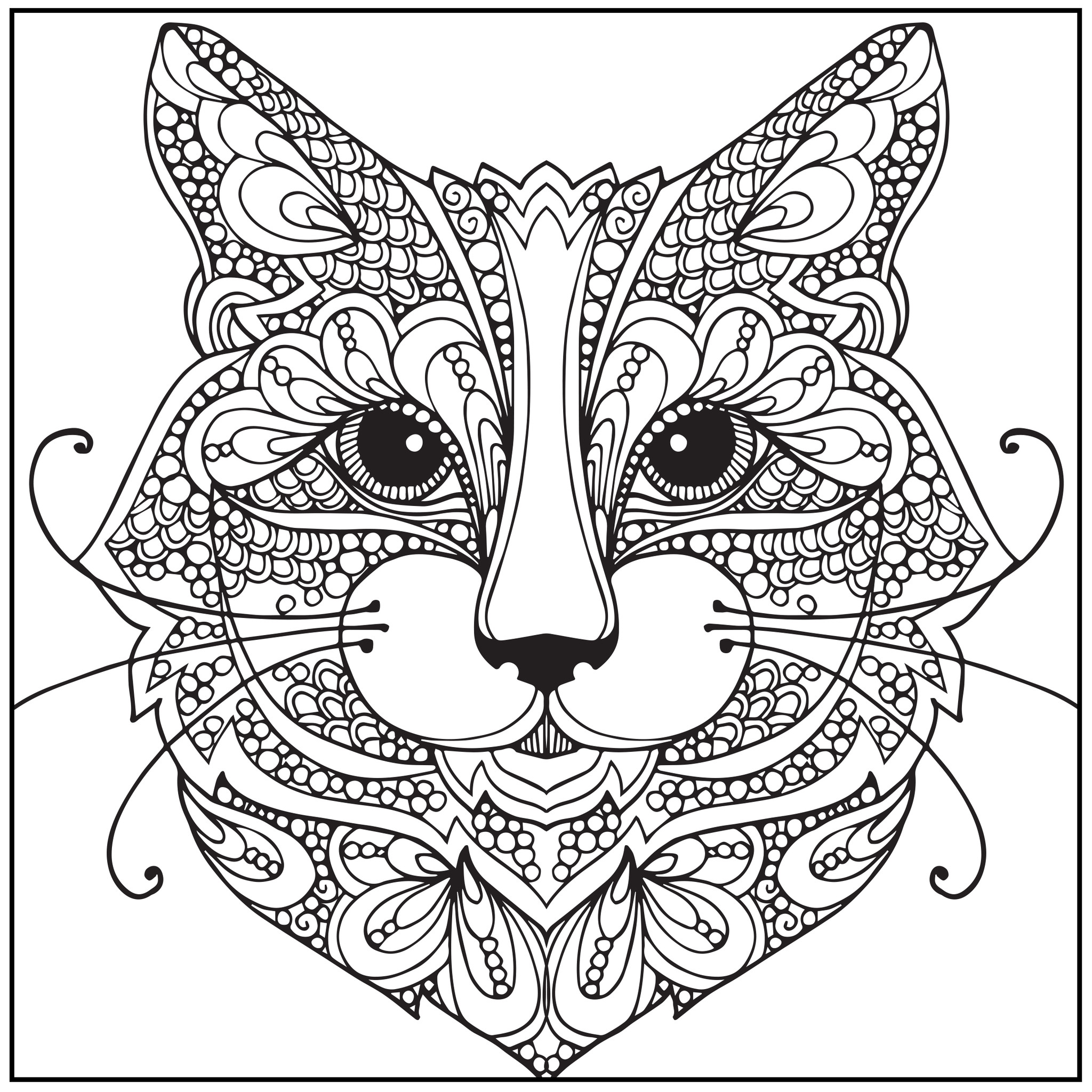 2048x2048 For Adult Coloring Pages Cats Cat Adults