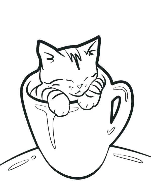 600x776 Cat Coloring Pages Printable As Well As Cat Coloring Page Cute Cat