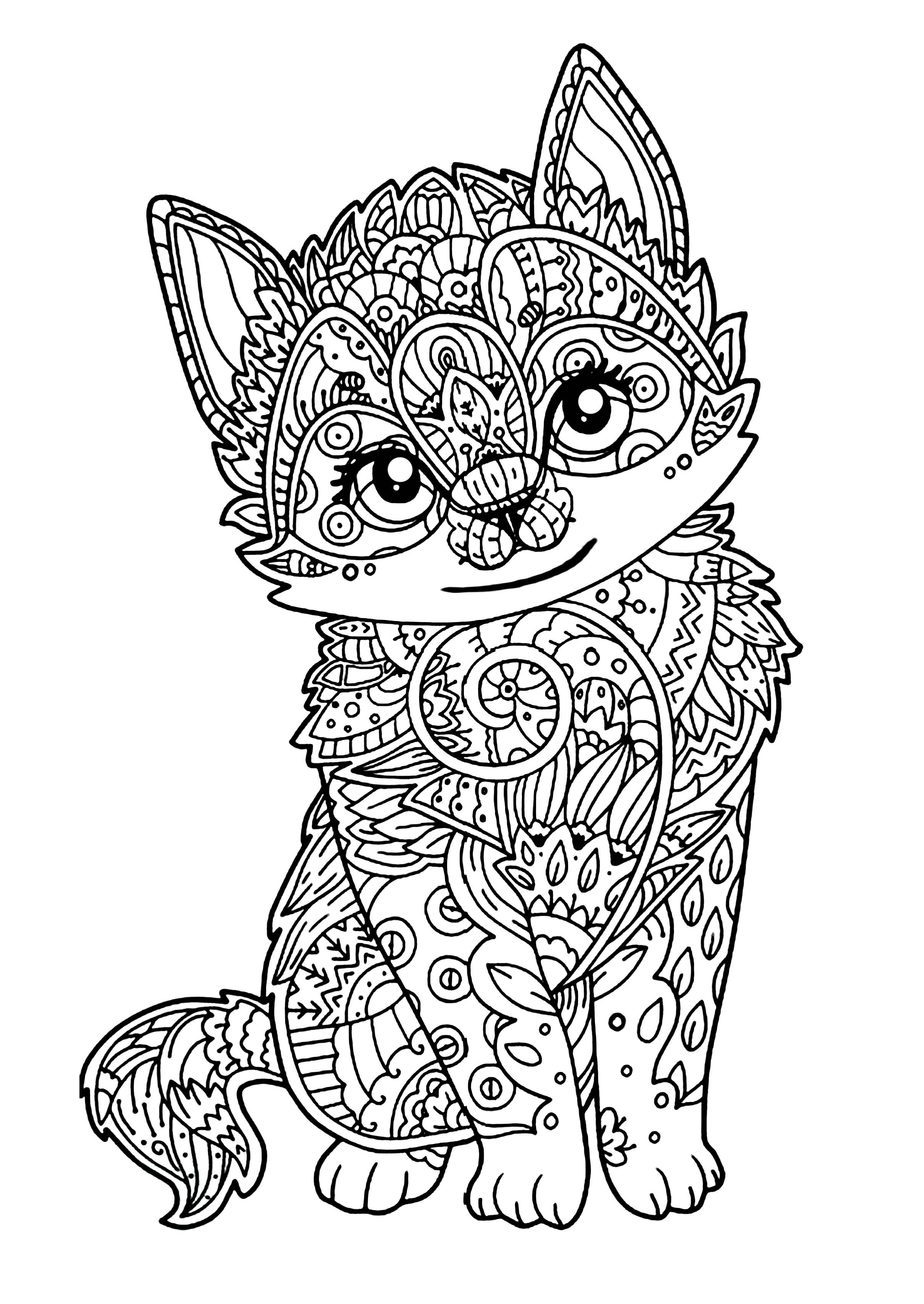 2420x3416 Fresh Mandala Coloring Pages Cat Fresh Cat Coloring Pages