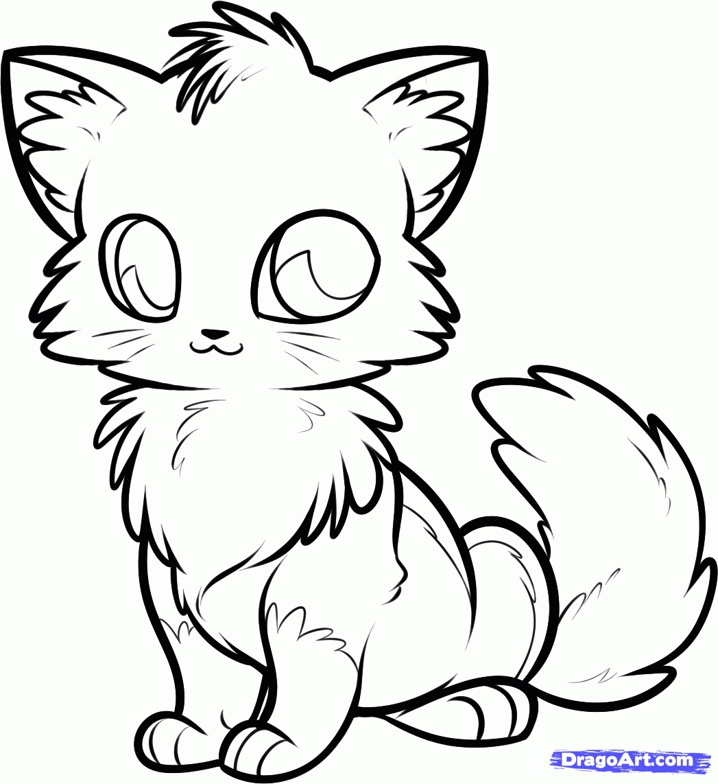 1047x1142 Unique Cute Anime Cat Coloring Pages Gallery Free Coloring Pages