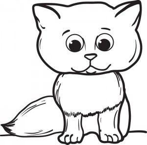 Cat Coloring Pages For Preschoolers