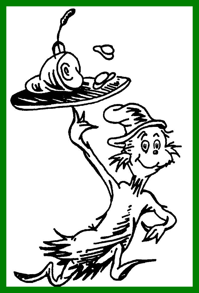 794x1166 The Best Cat In Hat Coloring Pageskids Net Pics For Pages