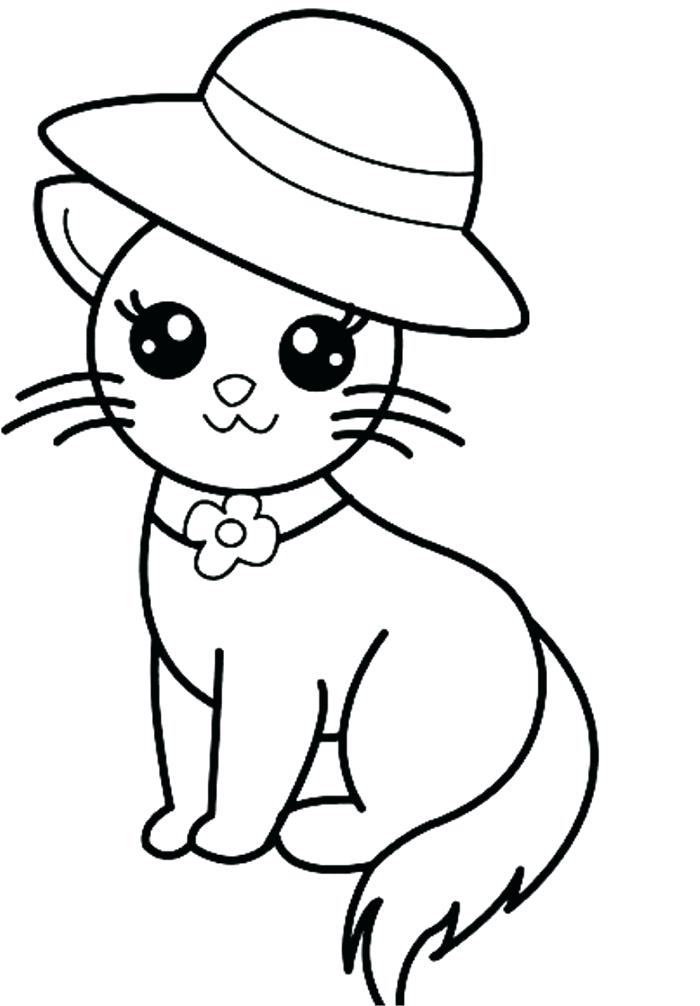 700x1006 Cat Color Page Cute Cat Coloring Pages For Kids Cat Color Pages