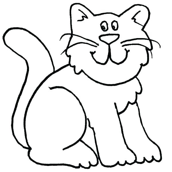 600x600 Kitten Color Pages Cat Coloring Pages Cartoon Cat Coloring Pages