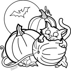 236x237 Halloween Cat Coloring Pages Color Bros