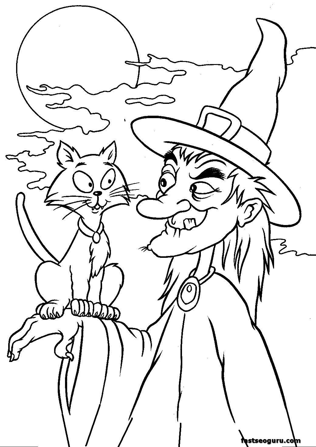 1040x1472 Halloween Coloring Page Halloween Embordery