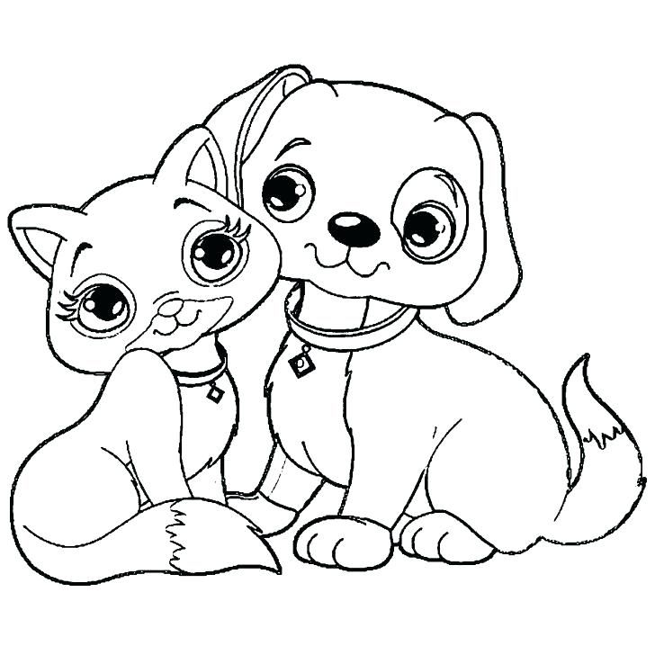 728x728 Coloring Pages Dogs Dog And Cat Coloring Pages Printable Coloring