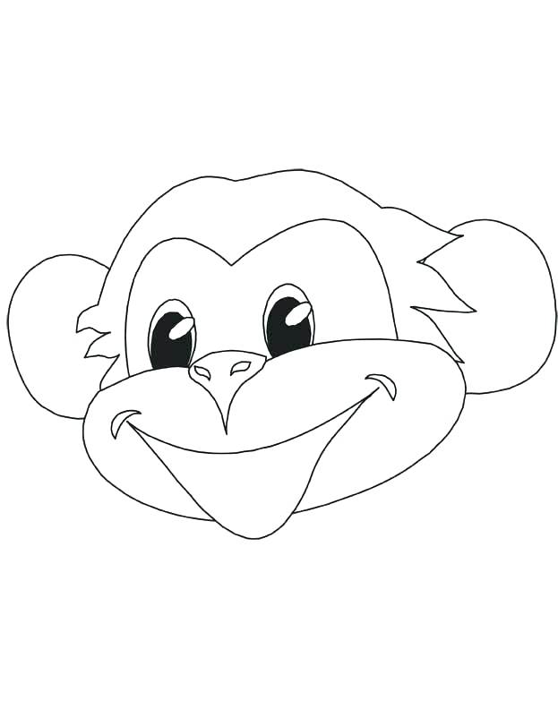 623x792 Face Coloring Page Monkey Face Coloring Page Many Interesting