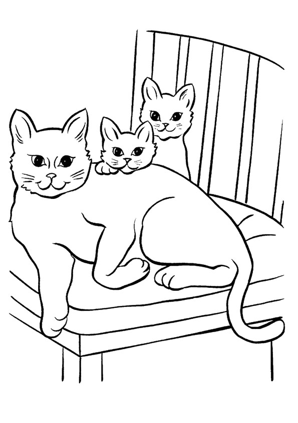 595x842 Free Printable Kitten Coloring Pages For Kids