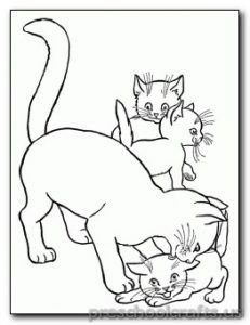 231x300 Kitten Coloring Pages