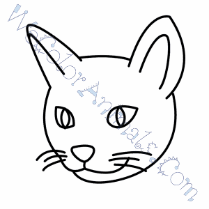 Cat Head Coloring Pages 300x300 Cat Head Coloring Pages