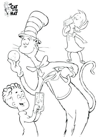 Cat In The Hat Birthday Coloring Pages at GetColorings.com | Free ...