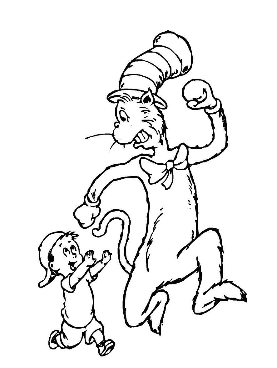 887x1176 Printable Cat In The Hat Coloring Pages For Kids Adorable Hats Acpra