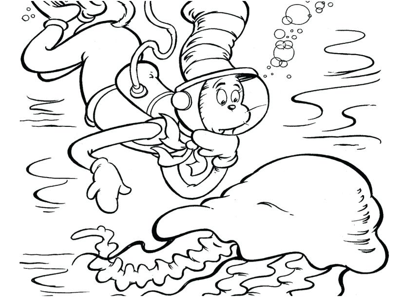 827x609 Cat In The Hat Coloring Sheet The Cat In The Hat Coloring Picture