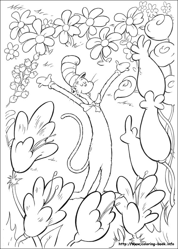 Cat In The Hat Coloring Picture 567x794 Cat In The Hat Coloring Picture