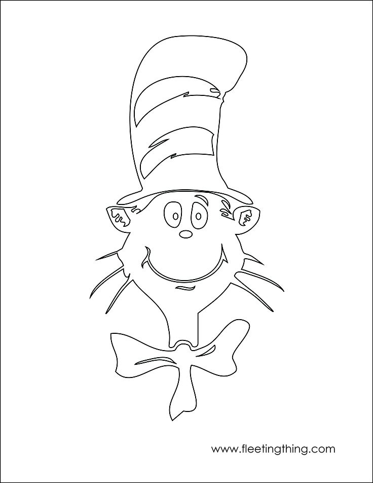 Cat In The Hat Face Coloring Pages 736x952 Cat In The Hat Face Coloring Pages