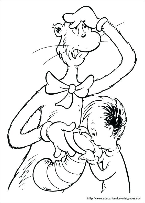 Dr Seuss Coloring Pages Stylist And Luxury Cat In The Hat Face 567x794 Dr Seuss Coloring Pages Stylist And Luxury Cat In The Hat Face