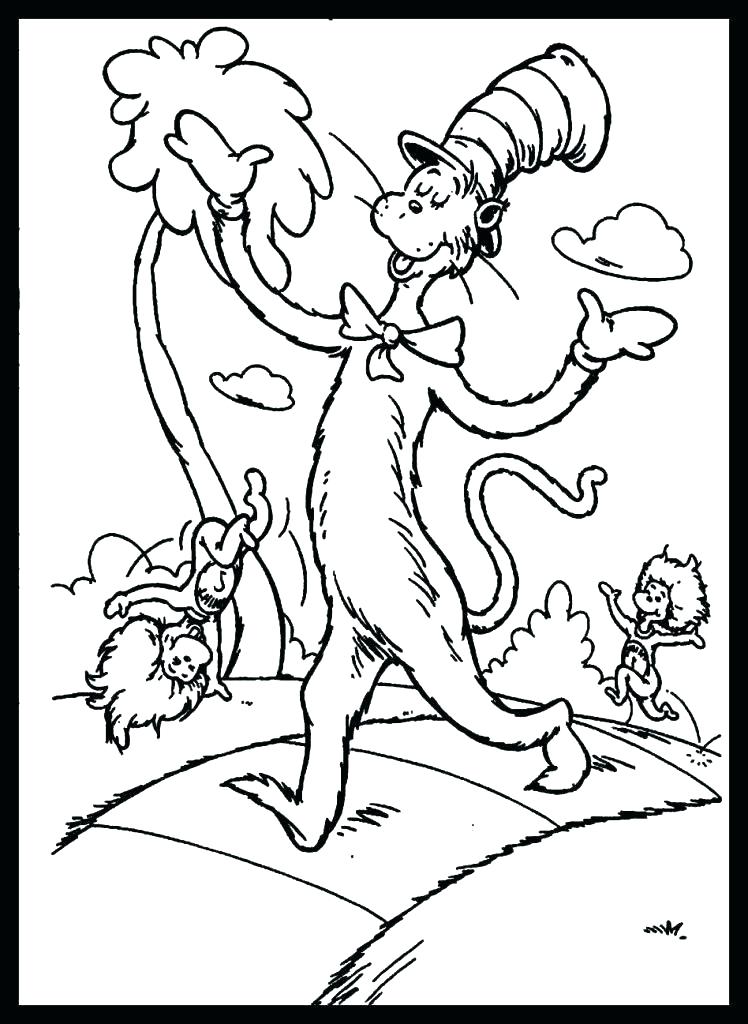 748x1024 Cat In Hat Coloring Pages Cat And Hat Coloring Pages