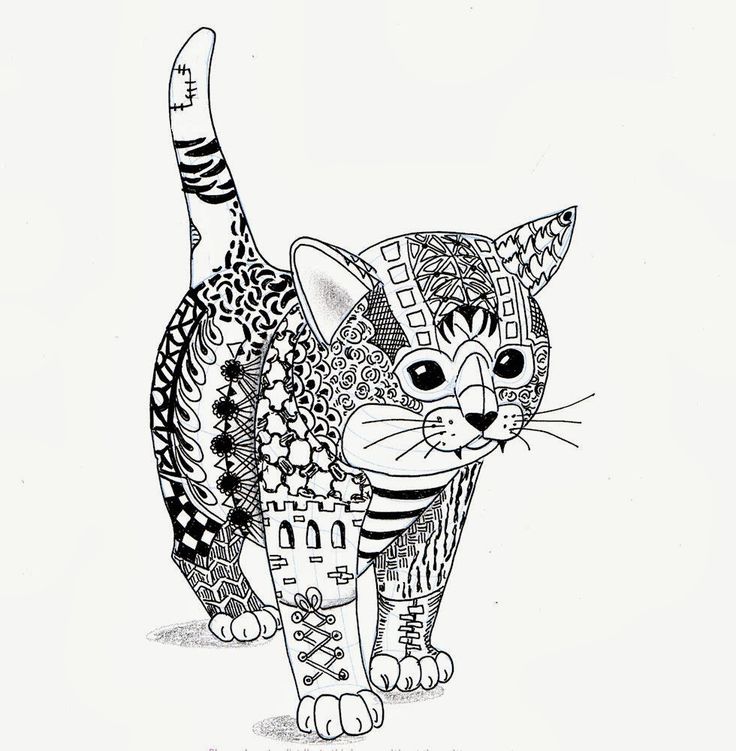 Cat Mandala Coloring Pages For Kids Coloring Pages