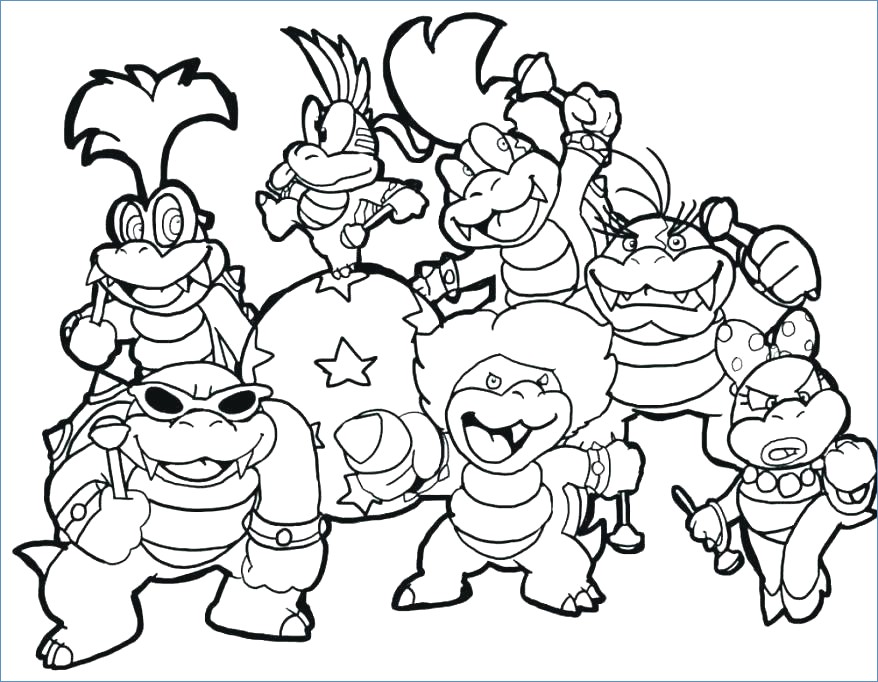 Super Mario Coloring Pages For Kids Printable 878x682 Super Mario Coloring Pages For Kids Printable