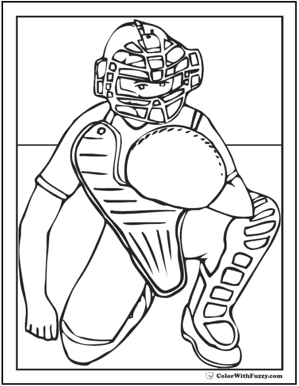 Baseball Coloring Pages Customize And Print Pdf 590x762 Baseball Coloring Pages Customize And Print Pdf