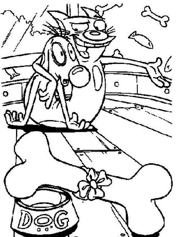 600x800 Catdog Big Bone Present Coloring Pages Best Place To Color