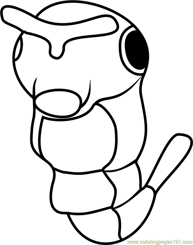 632x800 Caterpie Pokemon Go Coloring Page