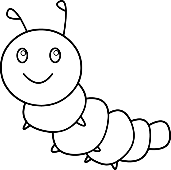 Happy Caterpillar Coloring Page 550x547 Happy Caterpillar Coloring Page