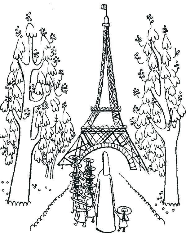 600x780 Tower Coloring Pages Cathedral Dame Coloring Page Eiffel Tower