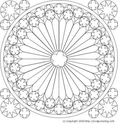 380x399 Cathedral Coloring Page