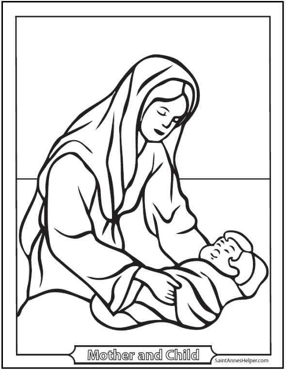 Printable Christmas Coloring Pages Jesus Amp Mary, Nativity Scenes 590x762 Printable Christmas Coloring Pages Jesus Amp Mary, Nativity Scenes