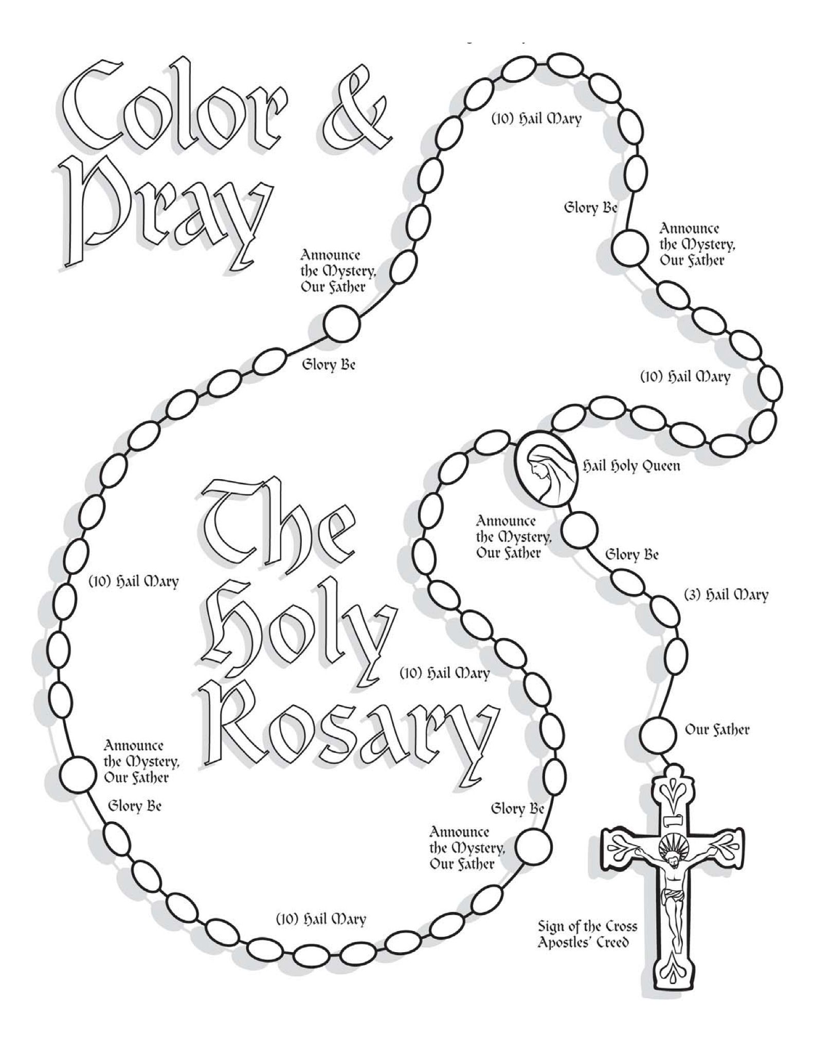 Coloring Rosary Coloring Page Kid Crafts Religion 1581x2046 Coloring Rosary Coloring Page Kid Crafts Religion