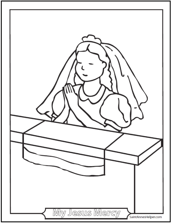 Catholic Coloring Pages Sacraments, Rosary, Saints, Children 590x762 Catholic Coloring Pages Sacraments, Rosary, Saints, Children