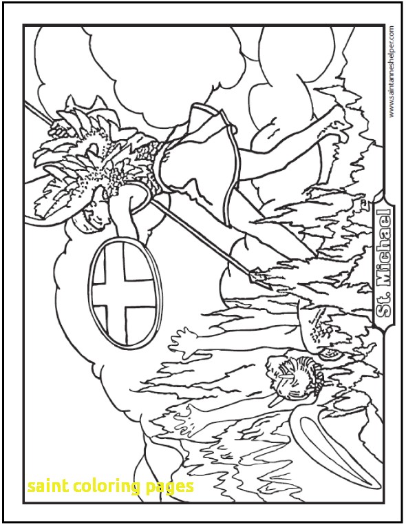 590x762 Saint Coloring Pages With Catholic Saint Coloring Pages