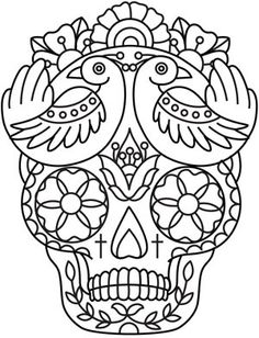 Calavera Outline 236x308 Calavera Outline