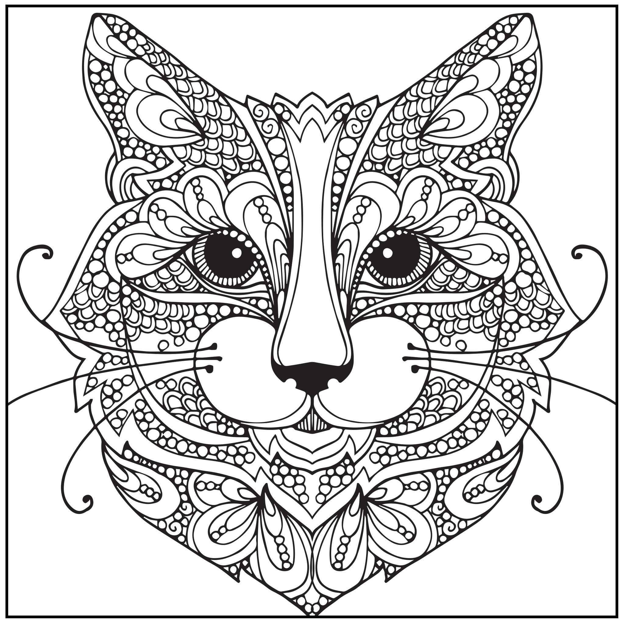 Absolutely Design Cat Coloring Pages For Adults To Print Printable 2048x2048 Absolutely Design Cat Coloring Pages For Adults To Print Printable