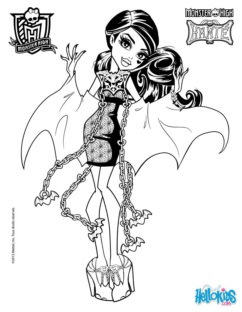 Free Printable Monster High Coloring Pages For Kids Throughout Pdf 820x1060 Free Printable Monster High Coloring Pages For Kids Throughout Pdf
