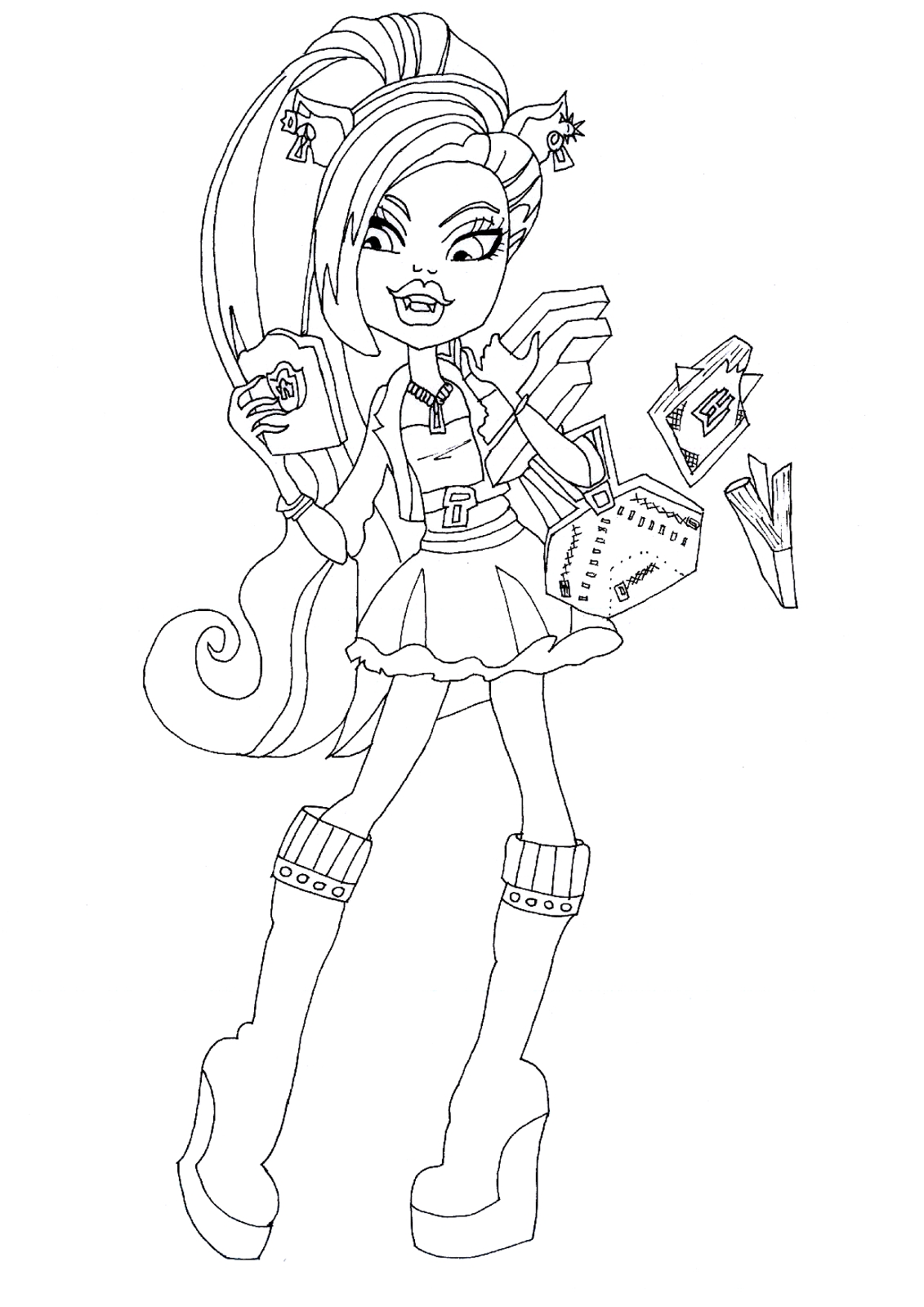 Monster High Catty Noir Coloring Pages Free Coloring For Kids 2018 1131x1600 Monster High Catty Noir Coloring Pages Free Coloring For Kids 2018
