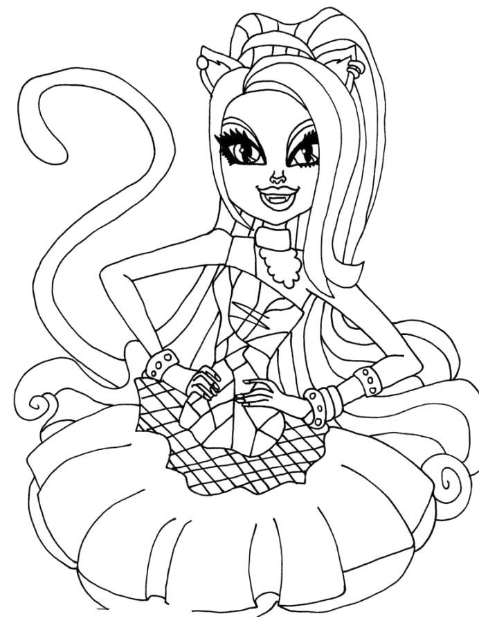 Monster High Catty Noir Colouring Pages Coloring Pages For Kids 692x900 Monster High Catty Noir Colouring Pages Coloring Pages For Kids