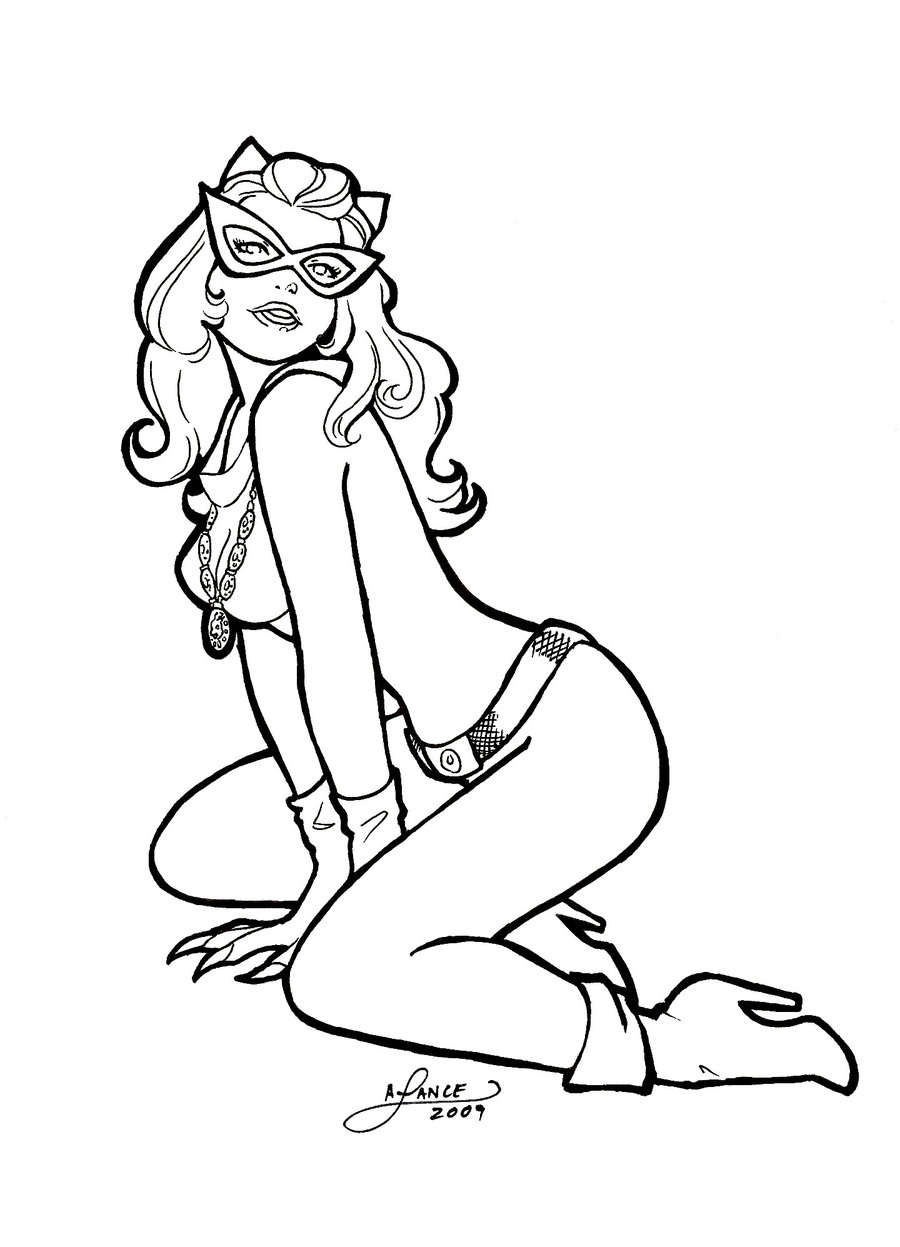 On Catwoman Coloring Pages 900x1247 On Catwoman Coloring Pages