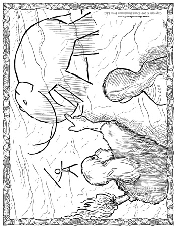 Cave Man Coloring Page 350x453 Cave Man Coloring Page