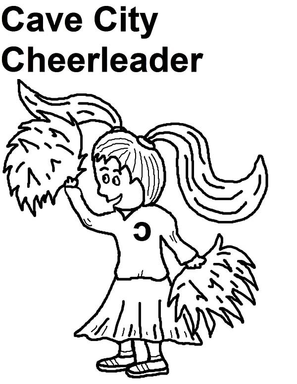 Cave City Caveman Cheerleader Coloring Pages Best Place To Color 600x777 Cave City Caveman Cheerleader Coloring Pages Best Place To Color