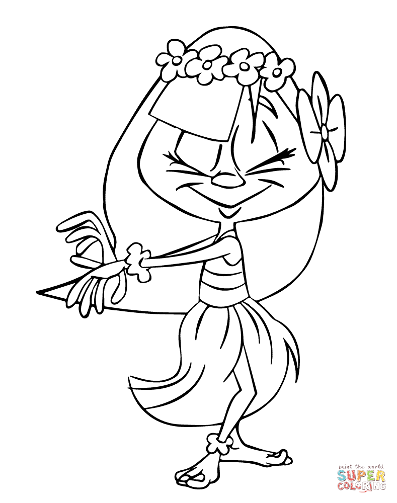 Delivered Hula Girl Coloring Page D Cd Ab Ca F 789x1000 Delivered Hula Girl Coloring Page D Cd Ab Ca F